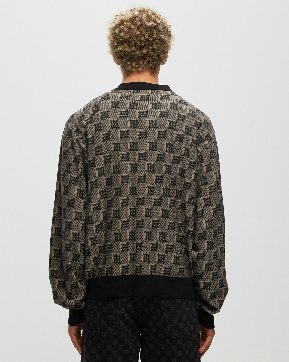 Misbhv Silk Wool Knitted Monogram Polo Multi Mens Polos MISBHV