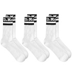 Dr. Martens Athletic Sock 3-Pack in White
