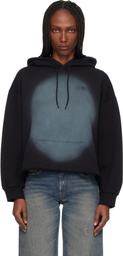 MM6 Maison Margiela Black Unbrushed Cotton Hoodie