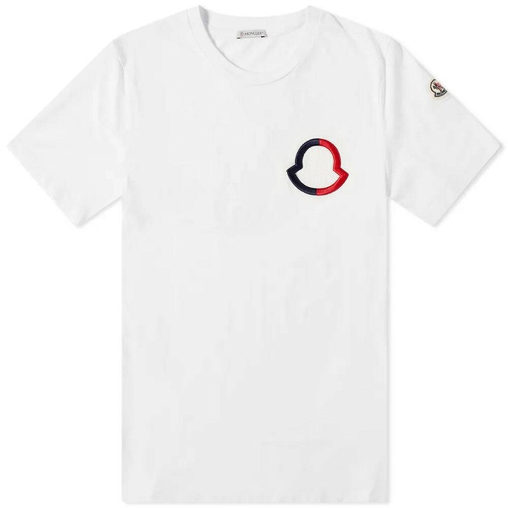 Photo: Moncler Men's Logo Outline T-Shirt in White