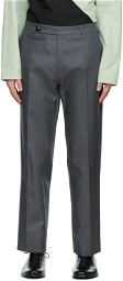 Namacheko Gray Ziggurat Tailored Trousers