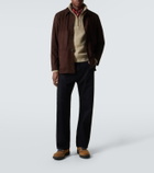 Burberry Burberry Check wool and cashmere half-zip sweater
