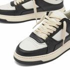 Represent Men's Apex Tumbled Leather Sneakers in White/Black