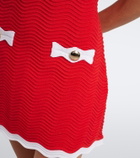Retrofête Ondina ribbed-knit minidress
