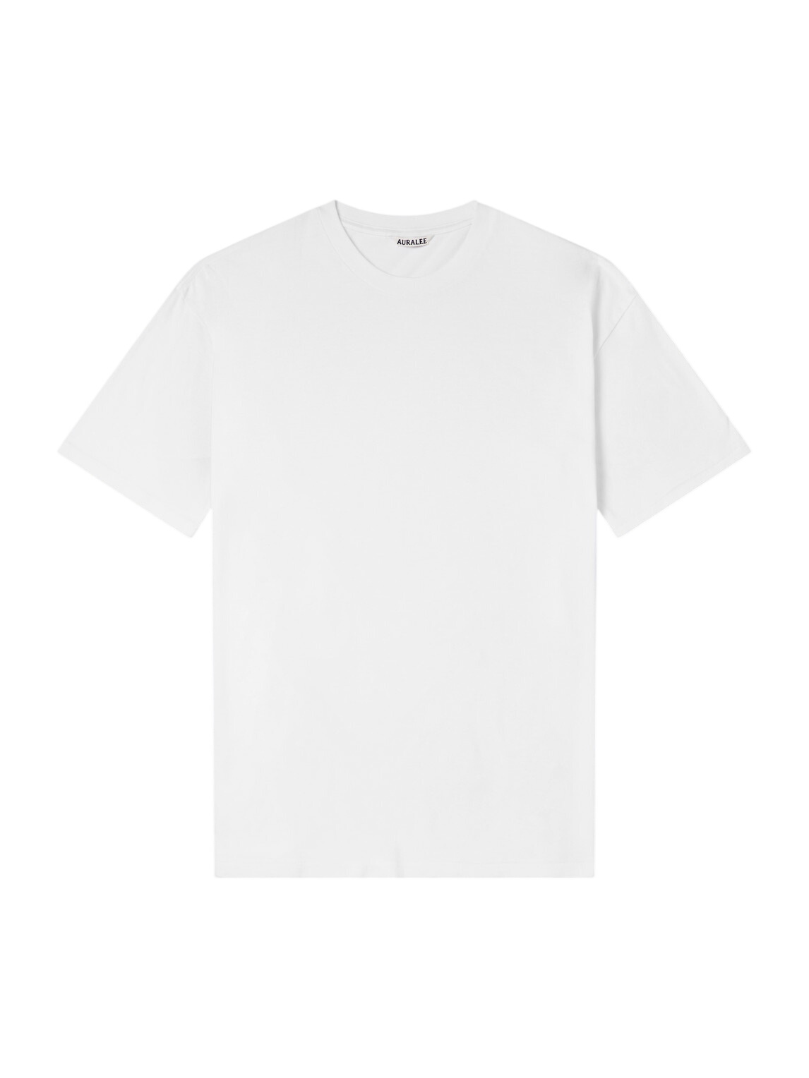 AURALEE White Stand-Up T-Shirt Auralee