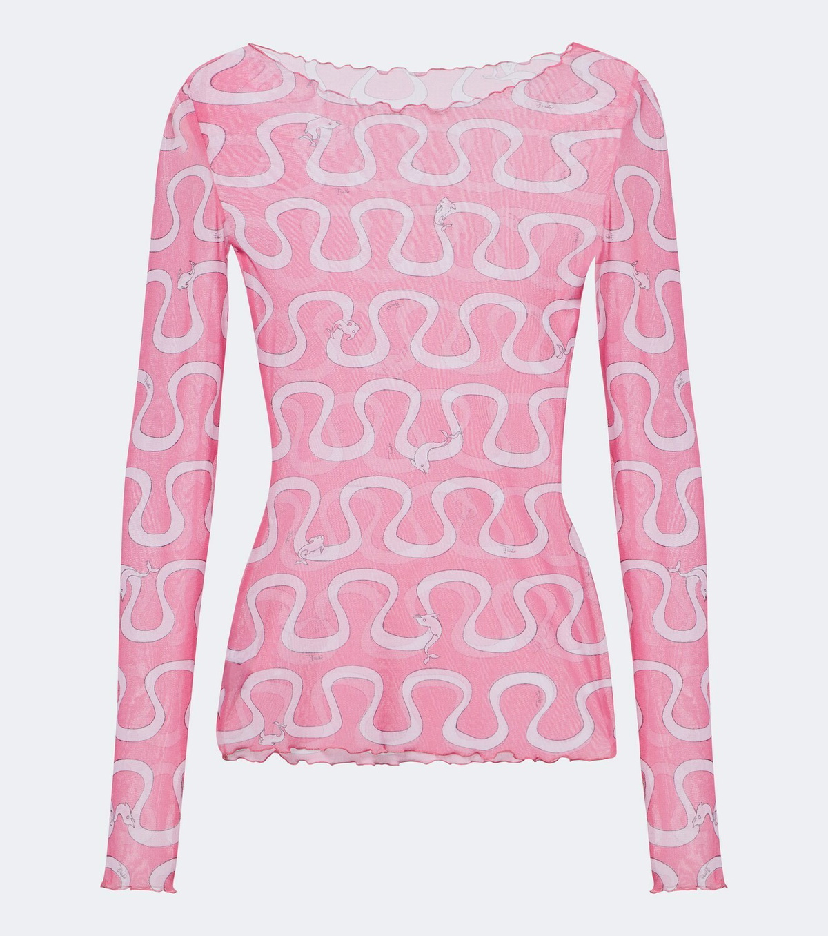 Pucci Onda tulle top