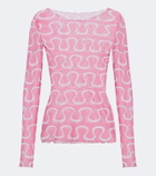 Pucci Onda tulle top
