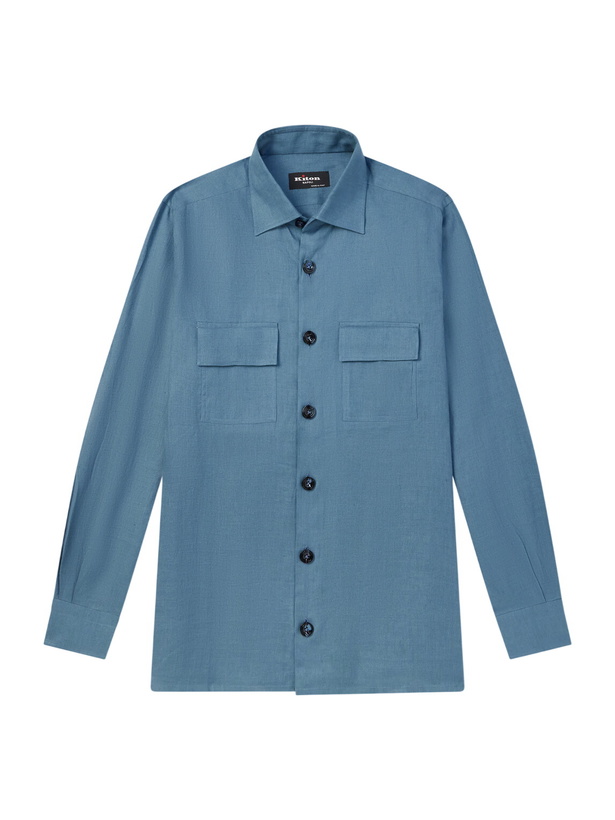 Photo: Kiton - Linen Shirt - Blue