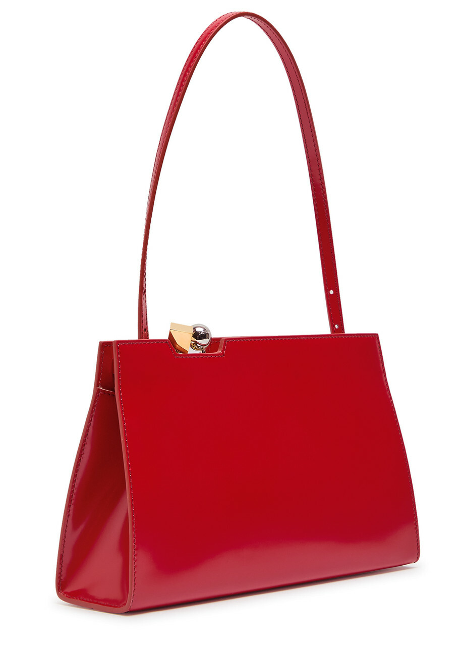 Jacquemus Jacquemus Glossed Leather Shoulder bag - Red - One Size