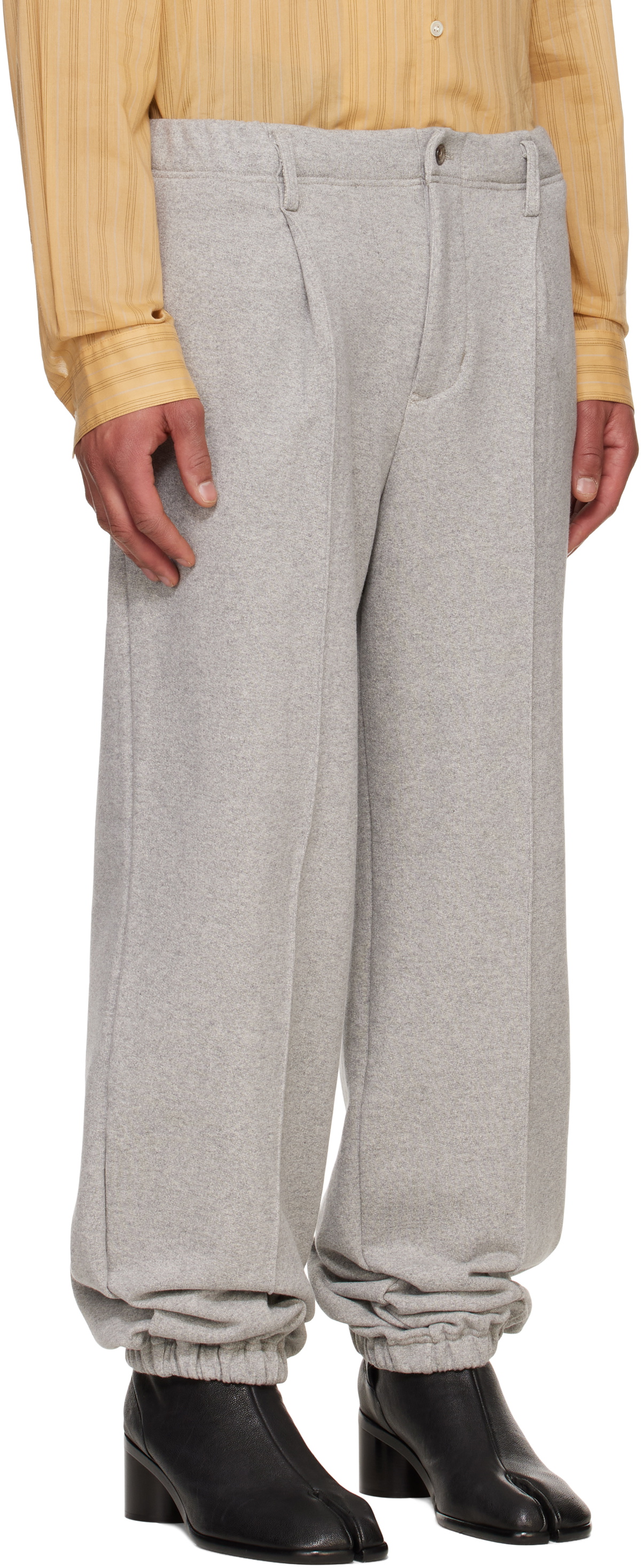 SOSHIOTSUKI Gray Center Crease Sweatpants
