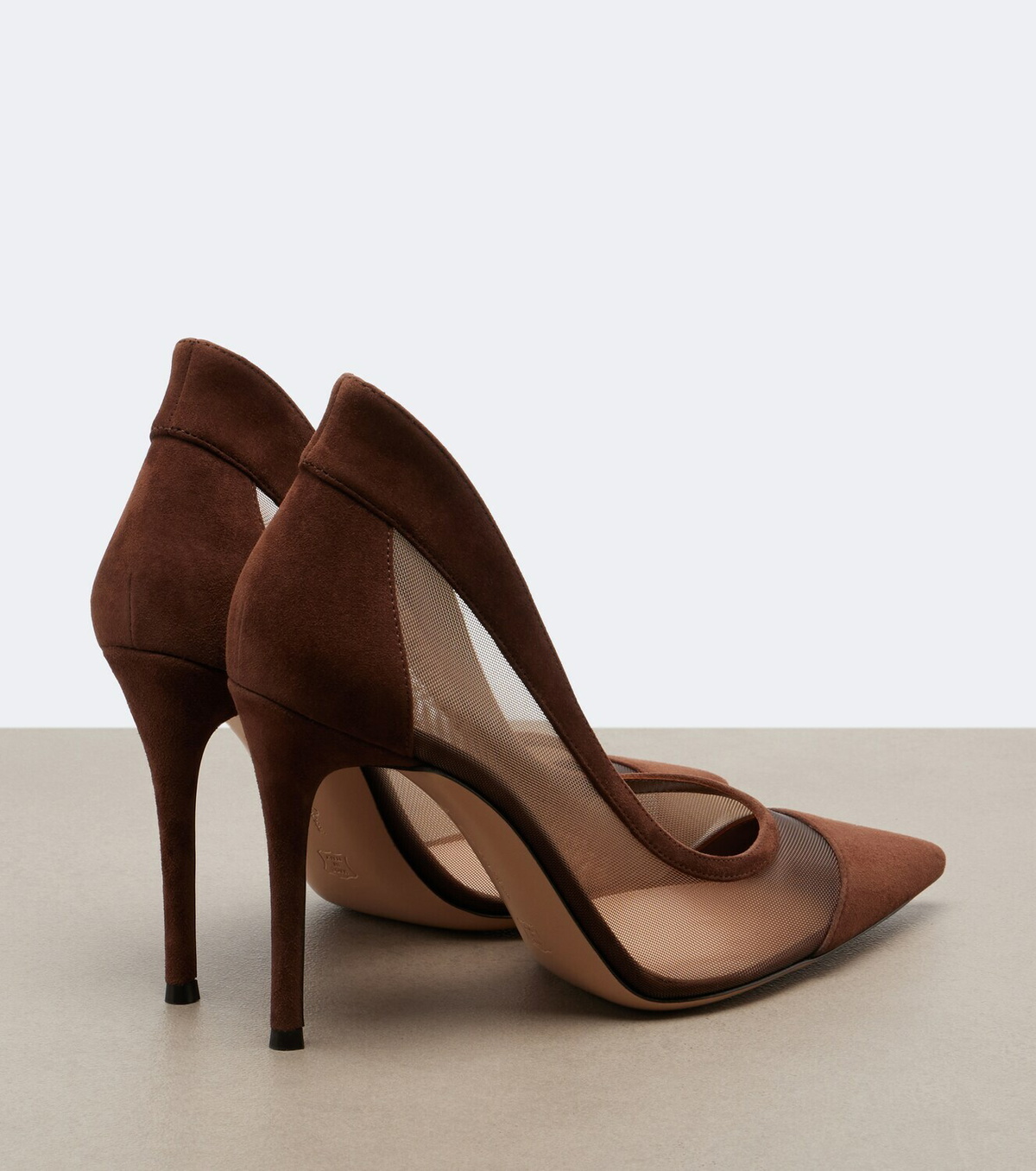 Gianvito Rossi Leather-trimmed pumps