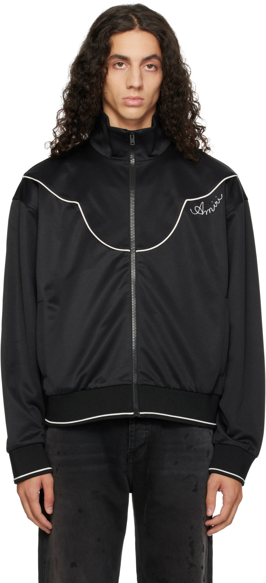 AMIRI Men's Corduroy Teddy Jacket in Black Amiri