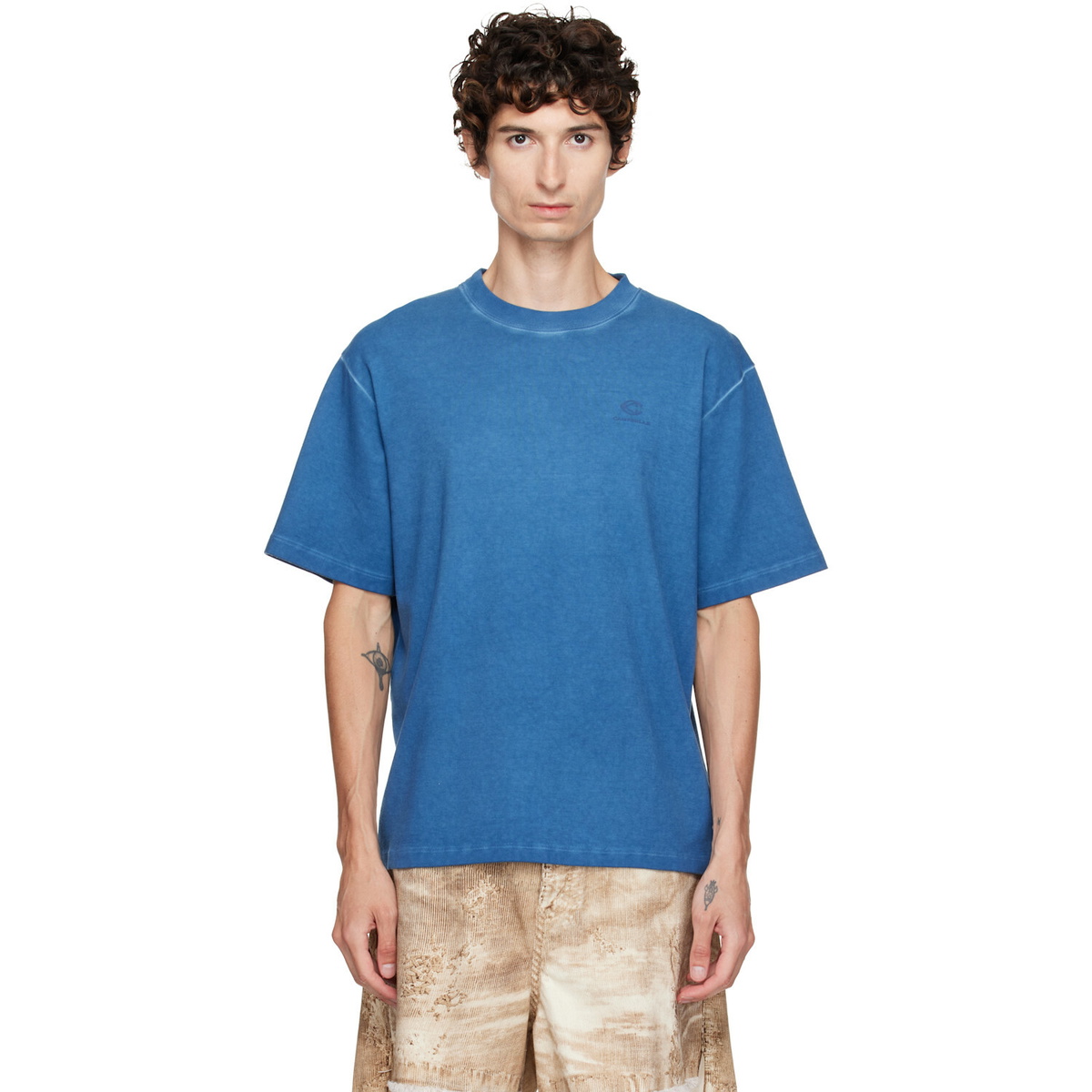 CAMPERLAB Blue Logo Boxy T-shirt