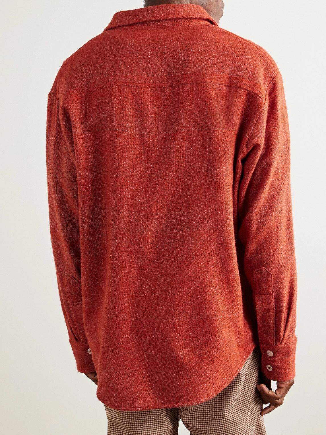 The Elder Statesman - Cashmere-Jacquard Overshirt - Red