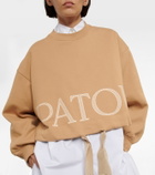 Patou Cropped cotton jersey sweater