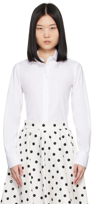 Photo: Dolce&Gabbana White Spread Collar Shirt