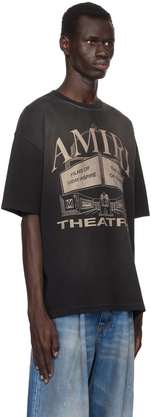 24PF new/AMIRI シアタープリントTシャツ T-Shirt Black AMIRI Cinemas Vintage T-shirt | Black | FARFETCH JO