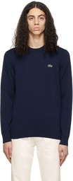 Lacoste Navy Logo Crewneck