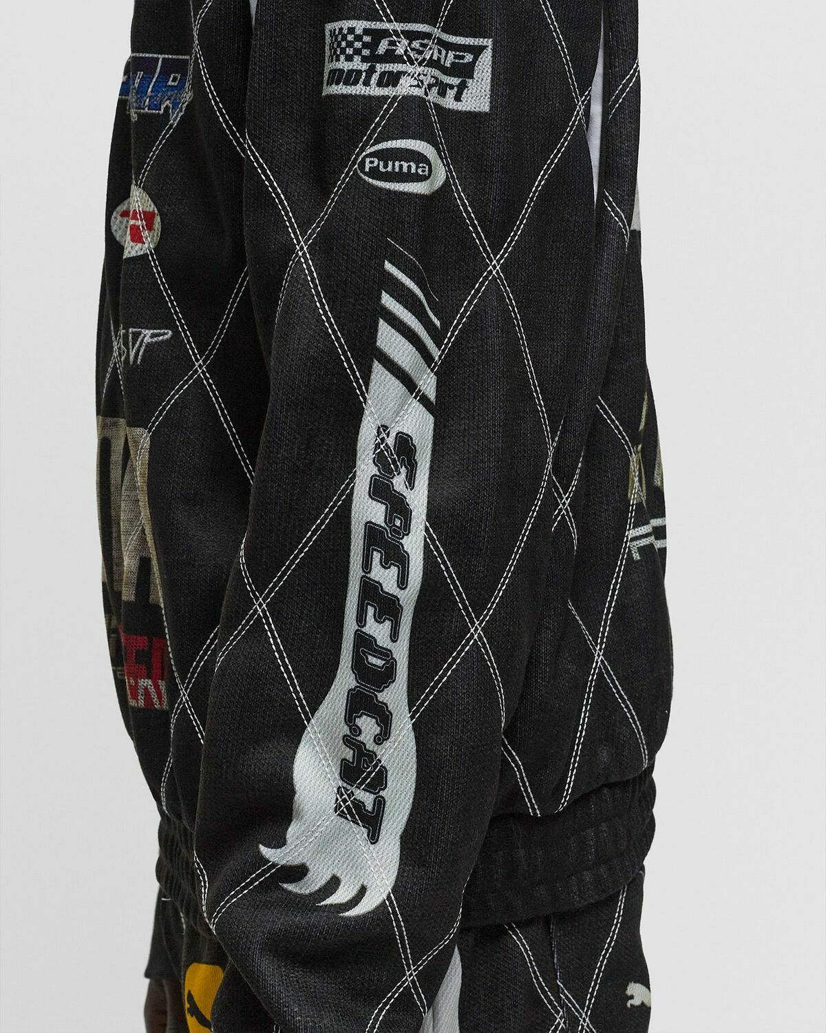Puma X Asap Rocky Distressed Sweat Shirt Black Zippers