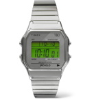Timex - T80 34mm Stainless Steel Digital Watch - Green