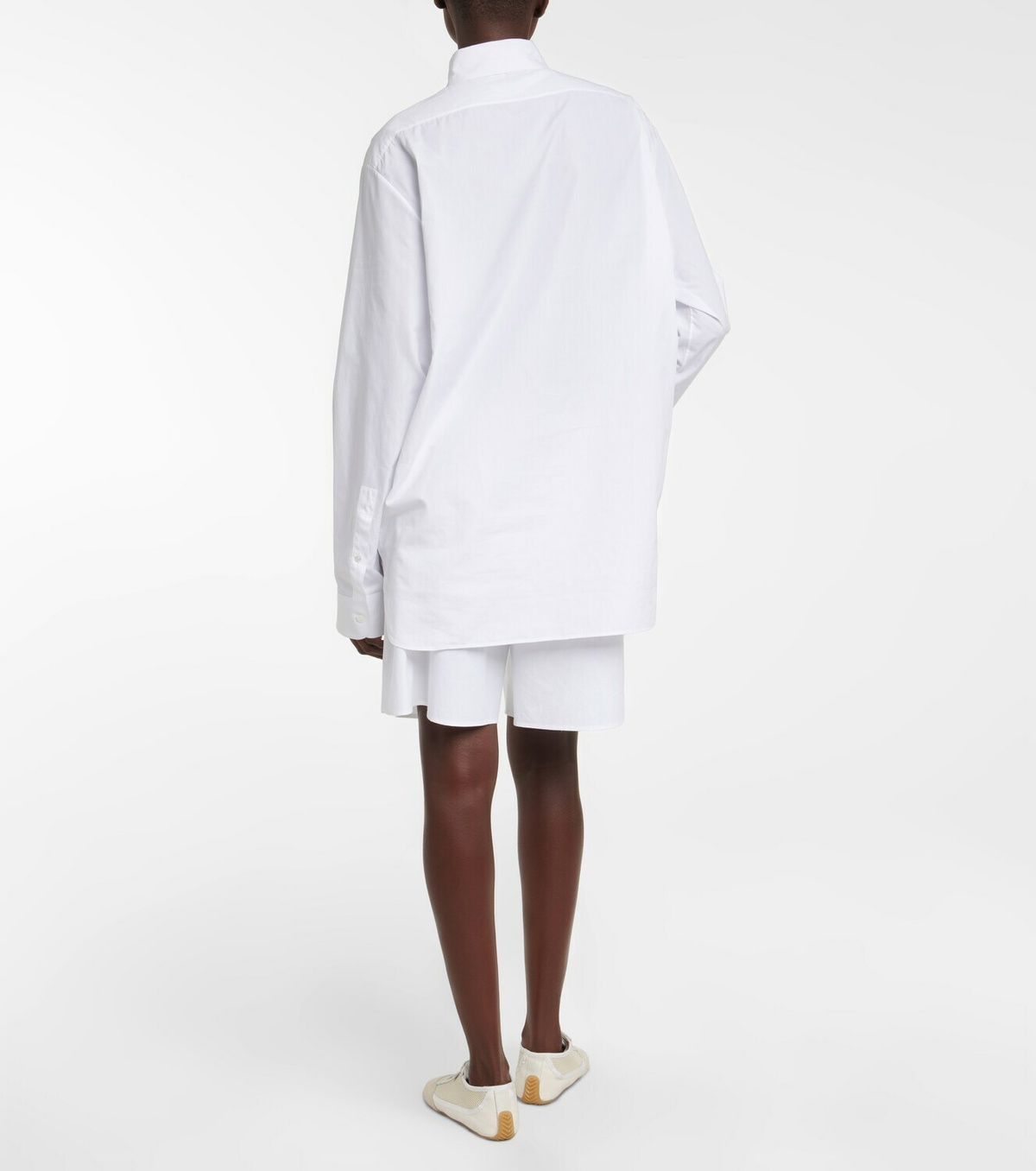 The Row Derica cotton and cashmere drill shirt