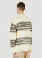 Serape Zip Front Sweater in Cream