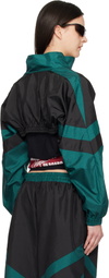 VAQUERA Green & Black Cropped Windbreaker Jacket