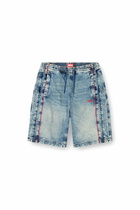 Diesel Denim shorts with red piping - Shorts - Unisex - Blue
