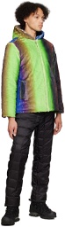 AGR Multicolor Gradient Faux-Fur Jacket