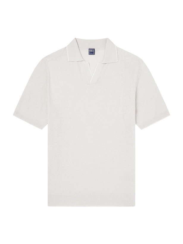 Photo: FEDELI - Delta Linen and Cotton-Blend Polo Shirt - Neutrals