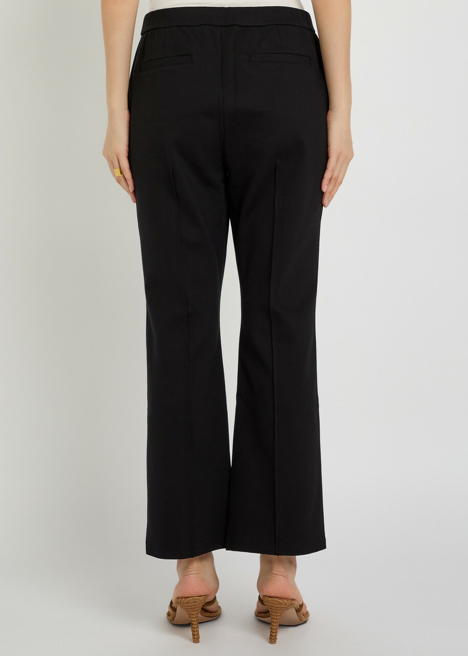 Eileen Fisher Cropped Straight-leg cut Jersey Trousers Black
