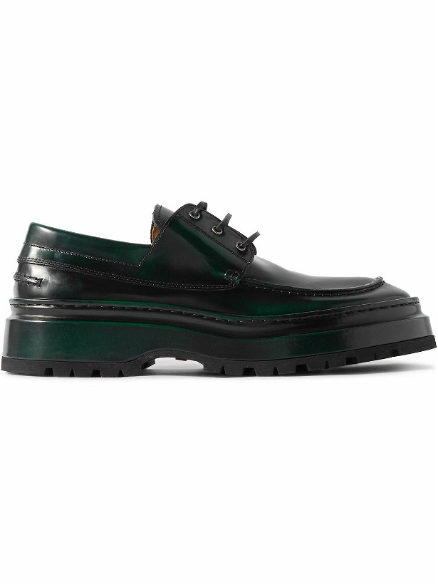 Photo: Jacquemus - Pavane patent-leather loafers - Green