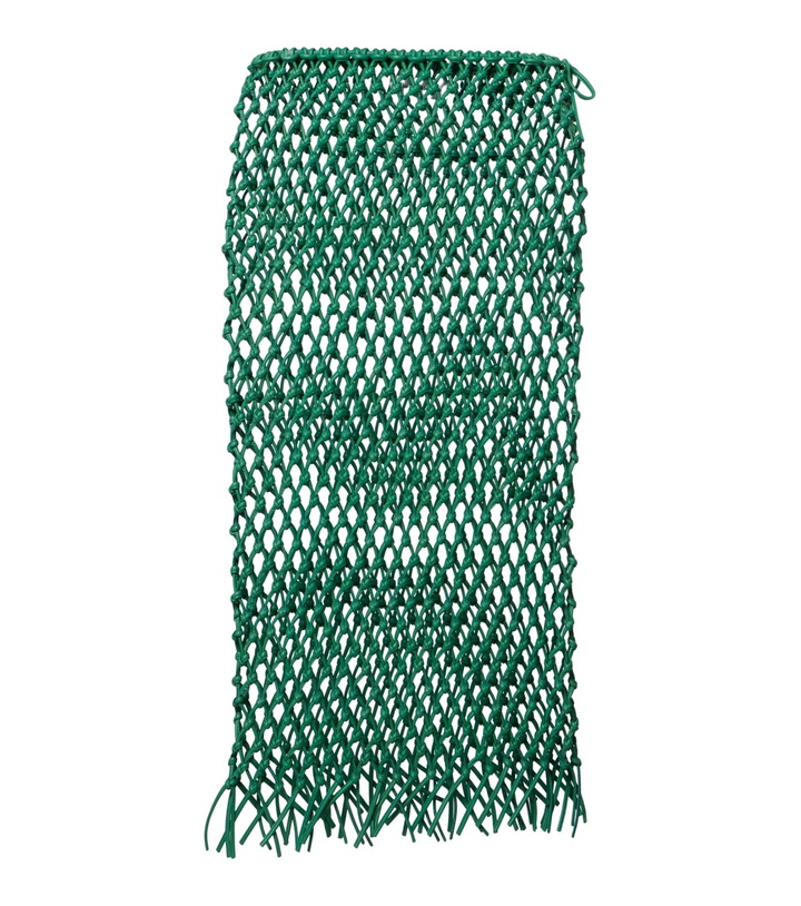 Photo: The Frankie Shop Nelaya macramé leather midi skirt