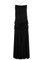 Jacquemus La Robe Abiha Draped Jersey Maxi Dress Black