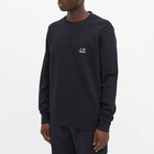 C.P. Company Men's Logo Crew Sweat in Total Eclipse