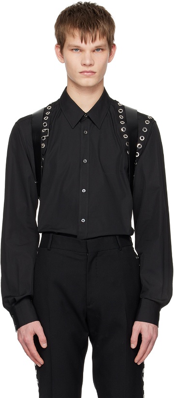 Photo: Alexander McQueen Black Structured Leather Harness
