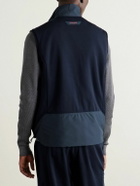 SEASE - Explorer Reversible Padded Virgin Wool-Blend Jersey and Micro-Ripstop Gilet - Blue