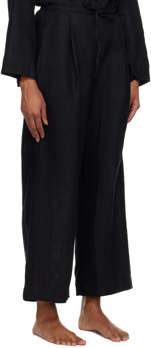 Deiji Studios Black 'The Drawcord' Pyjama Set