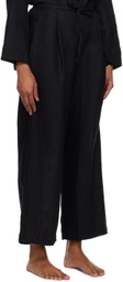 Deiji Studios Black 'The Drawcord' Pyjama Set