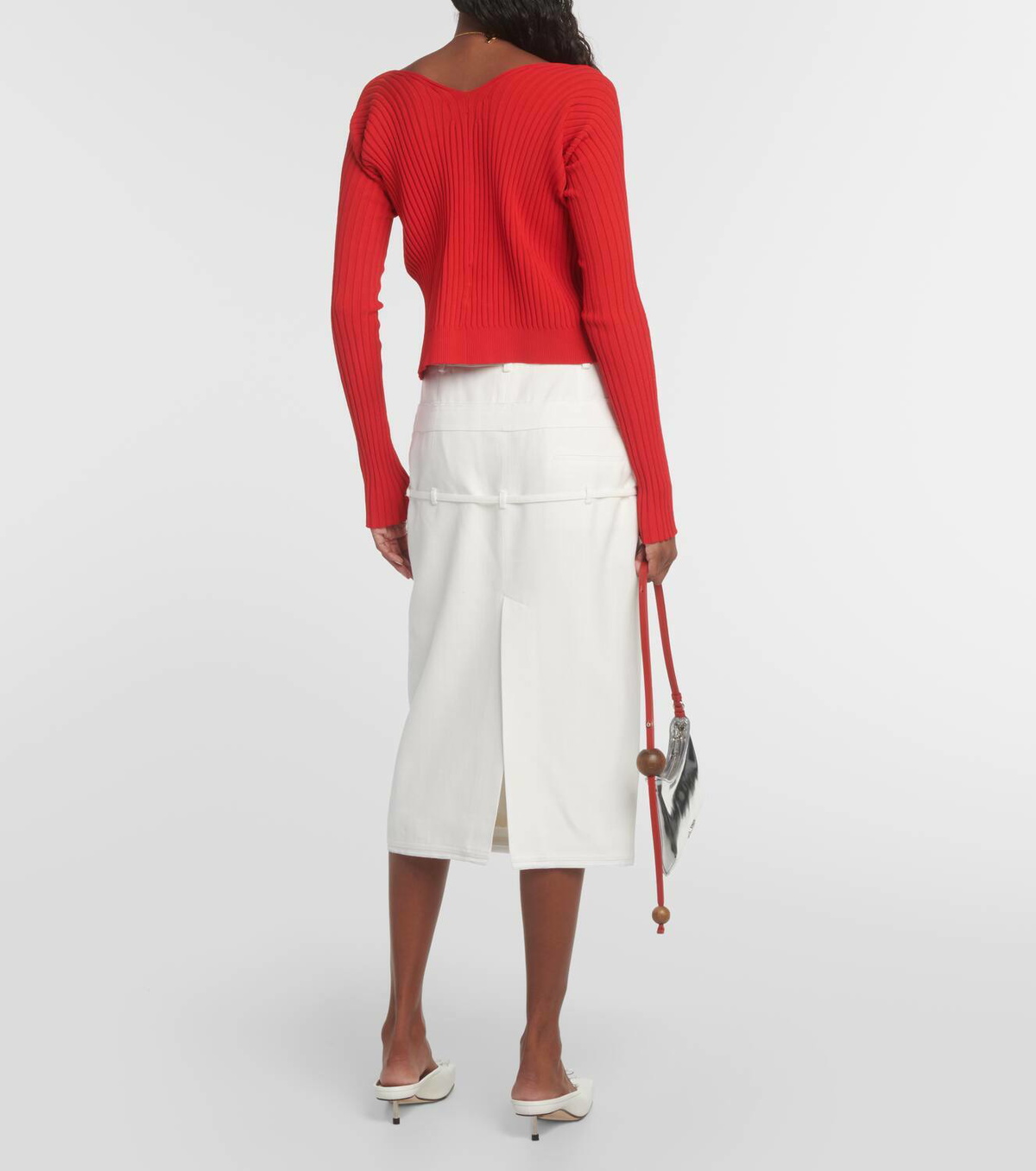 Pull Cardigan Long En Chenille Rouge – Marque Denim & Co. Taille XS – Neuf Sans Étiquette