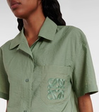 Loewe Anagram cotton-blend poplin shirt