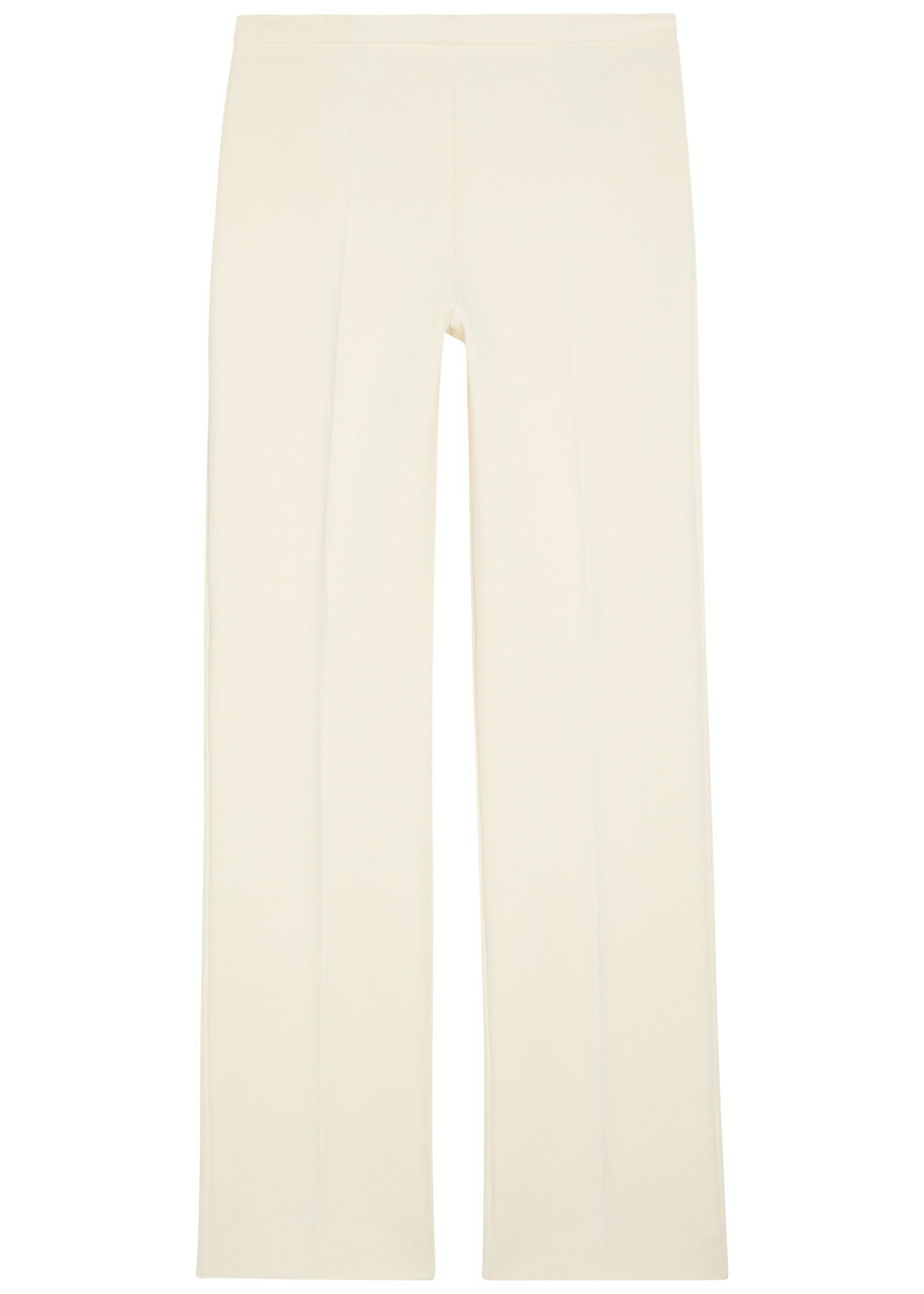 Another Tomorrow Straight-leg Jersey Trousers White