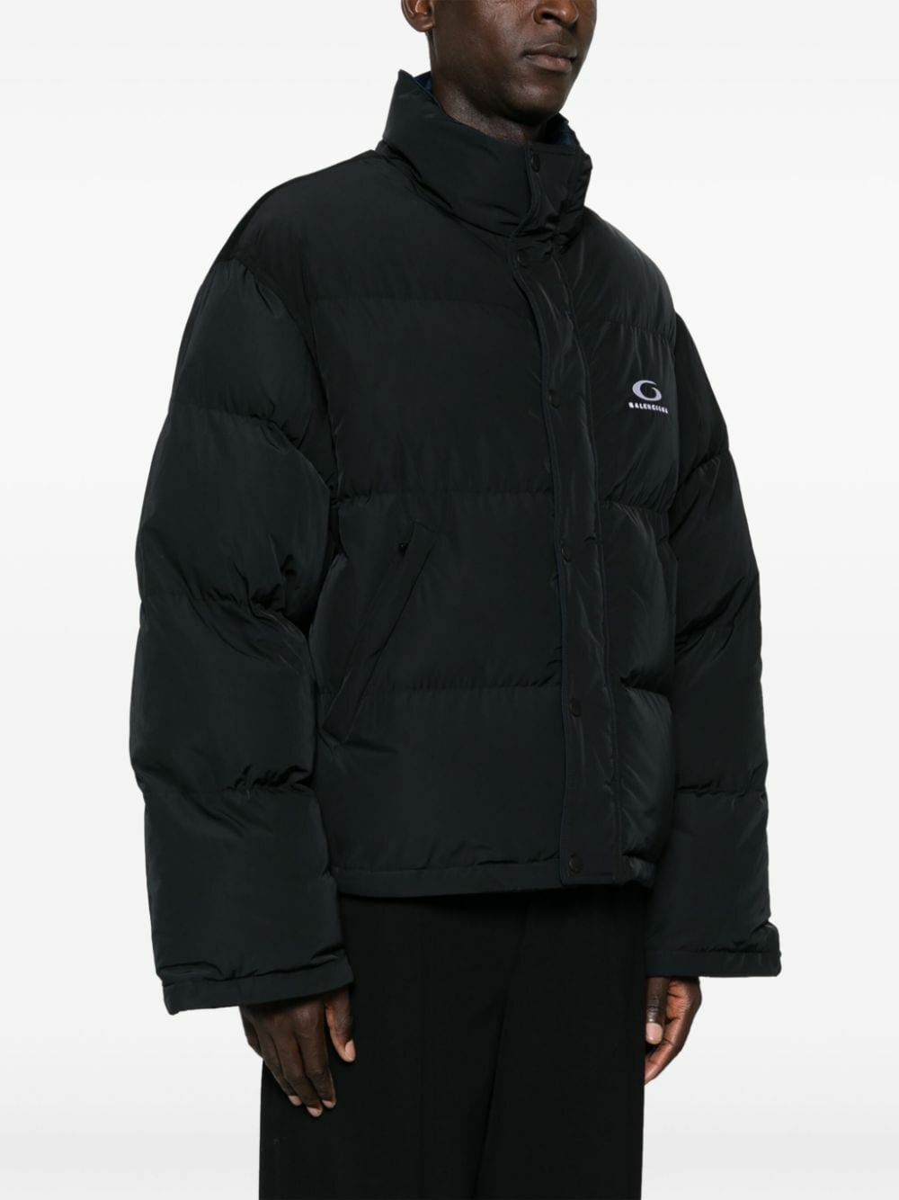 【BALENCIAGA】Polyester Padded Jacket ブラック Black Padded jacket from the Skiwear collection Balenciaga