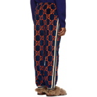 Gucci Navy GG Chenille Lounge Pants