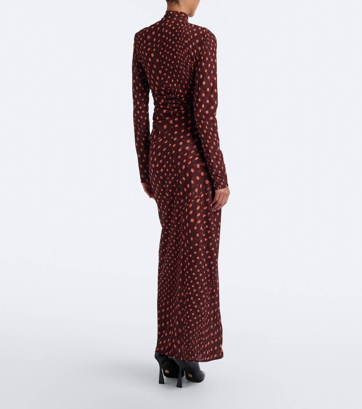 Stella McCartney Polka dot mesh maxi dress