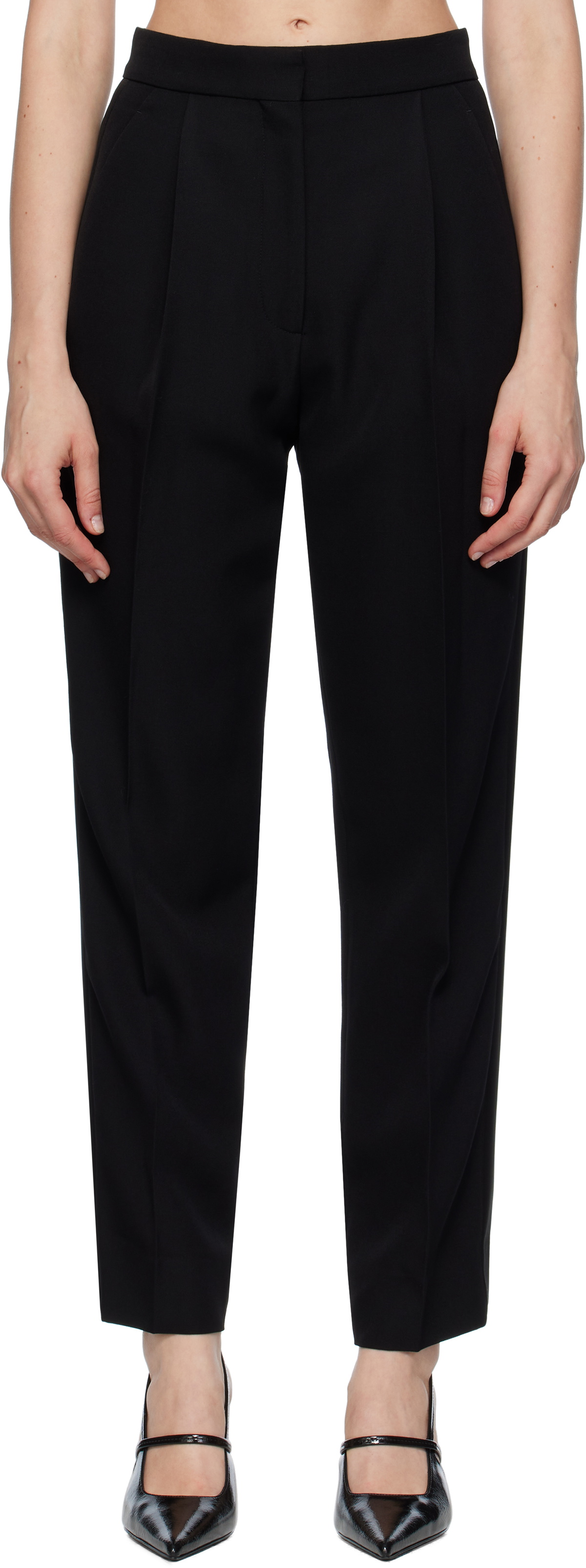 Erdem Black Straight Trousers