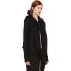 Rick Owens Drkshdw Black Cropped Wrap Hoodie