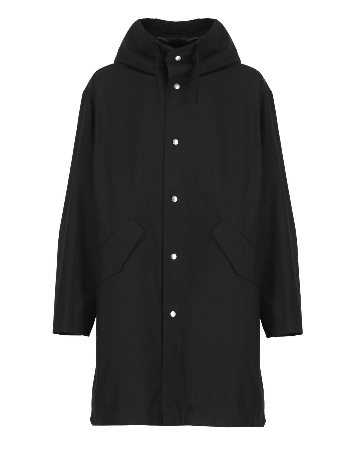 Jil Sander Men's Melton Wool Bomber Jacket in Ash Grey Jil