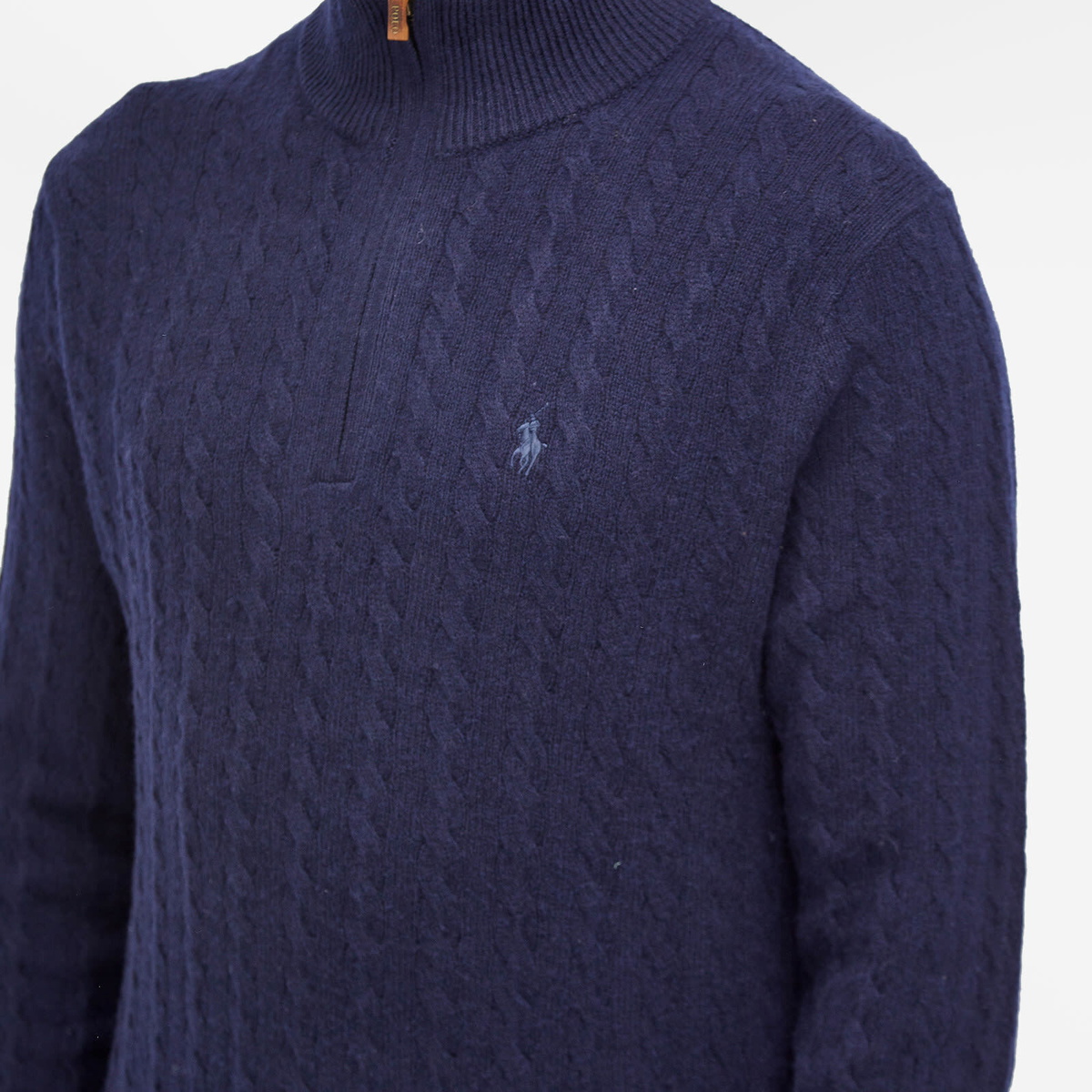 Ralph lauren half on sale zip cable knit jumper