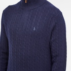 Polo Ralph Lauren Men's Half Zip Cable Knit Jumper in Hunter Navy